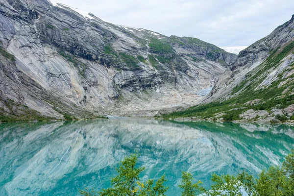 Lago Glaciale Del Ghiacciaio Nigardsbreen Jostedalen Norvegia — Foto Stock