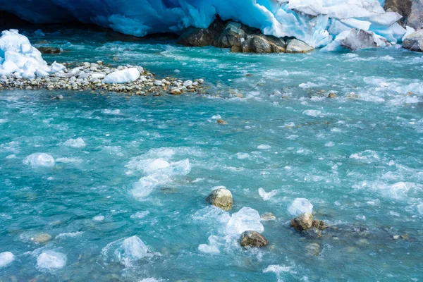 Iceberg Bajo Glaciar Nigardsbreen Hermoso Glaciar Fusión Azul Parque Nacional — Foto de Stock