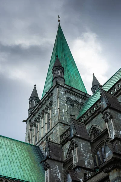 View Gothic Nidaros Cathedral Trondheim Norway — Stockfoto