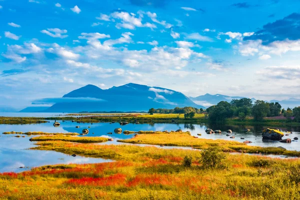 Beautiful Landscape Vesteralen Island Sunny Day Norway — Stockfoto