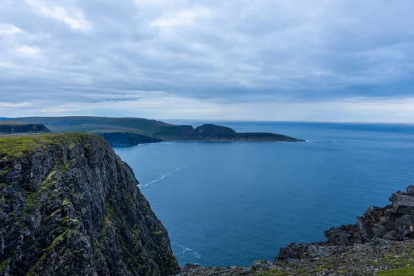 Pohled Knivskjellodden Cape Skutečný Nejsevernější Bod Evropy Norsko — Stock fotografie