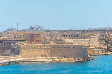 Valletta, Malta 'dan Ricasoli Kalesi manzarası