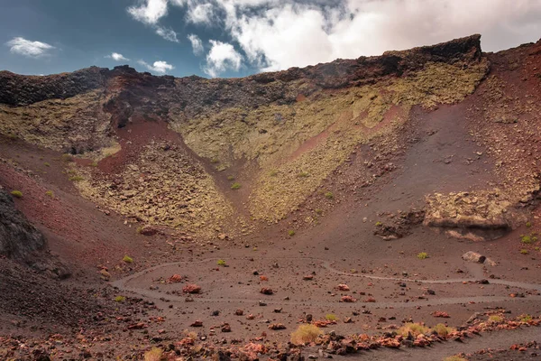 Interior Crater Cuervo Volcano Lanzarote Canary Islands Spain — Stockfoto