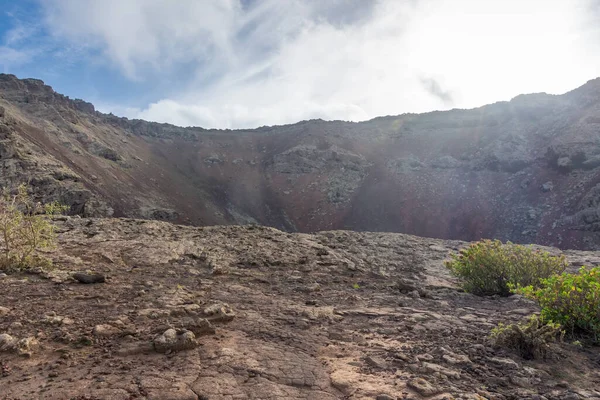 Crater Monte Corona Volcano Lanzarote Canary Islands Spain — Stockfoto