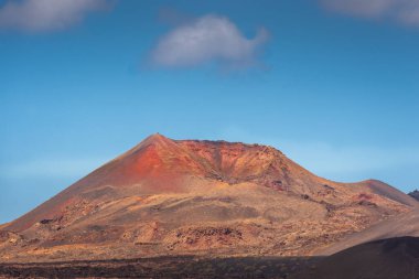 Landscape of El Cuervo Volcano in Lanzarote, Canary Islands, Spain