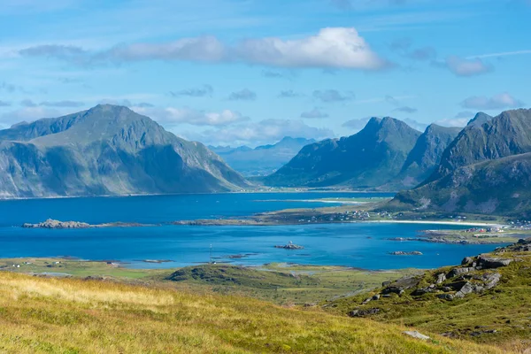 Hermoso Paisaje Isla Lofoten Desde Monte Ryten Noruega — Foto de Stock