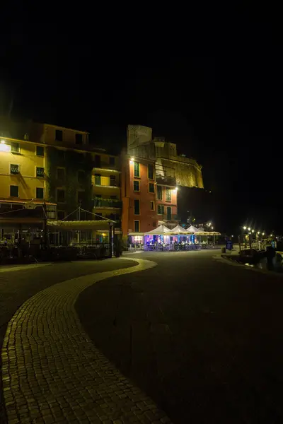 Lerici Italie Avril 2022 Vue Ville Balnéaire Lerici Ligurie Nuit — Photo