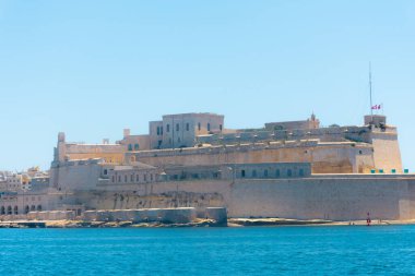 Valletta, Malta 'dan Ricasoli Kalesi manzarası