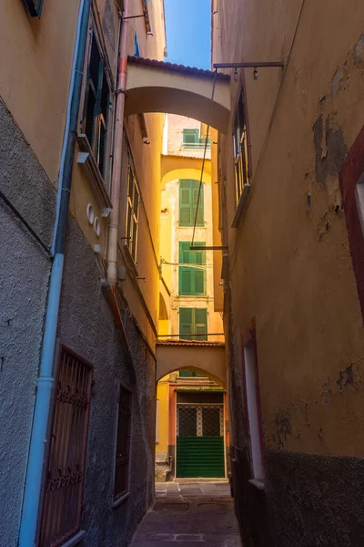 Узкая Улица Исторического Центра Города Леричи Лигурия Италия — стоковое фото