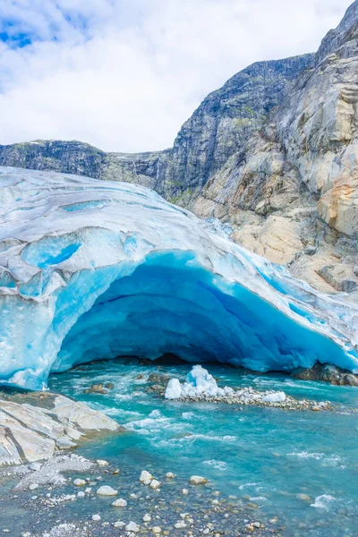 Nigardsbreen Glacier Beautiful Blue Melting Glacier Jostedalen National Park Norway — Stock fotografie