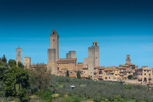 Beautiful Cityscape Medieval Towers San Gimignano Town Tuscany Italy — Fotografia de Stock