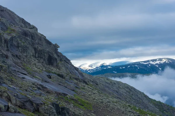 Vista Sobre Montanhas Centro Noruega Odda — Fotografia de Stock