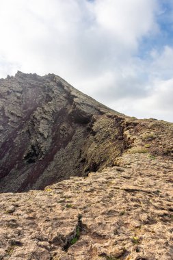 The crater of Monte Corona Volcano in Lanzarote, Canary Islands, Spain