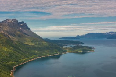 Mountain landscape of Senja Island in Norway