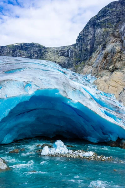 Nigardsbreen Glacier Beautiful Blue Melting Glacier Jostedalen National Park Norway — Foto de Stock