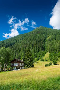 Landscape of the valley of Gressoney Saint Jean, Alps of the Aosta Valley, Italy