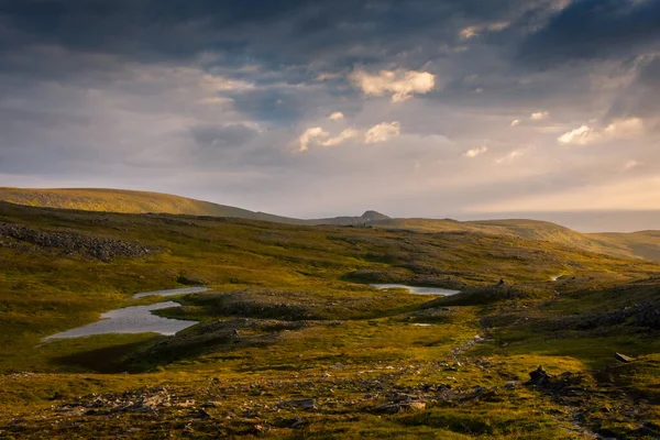 Knivskjellodden Sendero Tundra Hacia Verdadero Punto Más Septentrional Europa Noruega — Foto de Stock