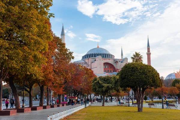 Κωνσταντινούπολη Τουρκία Οκτωβρίου 2022 Φθινοπωρινή Άποψη Της Αγίας Σοφίας Και — Φωτογραφία Αρχείου