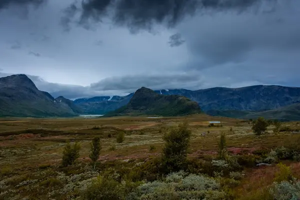 Landscape of the mountains and tundra of the Jotunheimen Plateau, central Norway