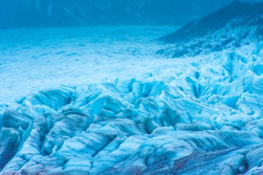 Dramatic ice landscape of the Svinafellsjokul Glacier, Iceland clipart