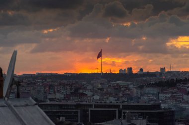 Günbatımında İstanbul 'un inanılmaz silueti, Süleyman Camii, Türkiye