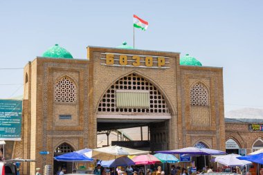 Penjikent, Tajikistan, 20 August 2023: The bazar of Penjikent clipart