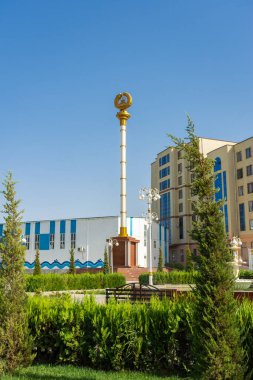 Sovietic monument in Panjakent, Tajikistan clipart