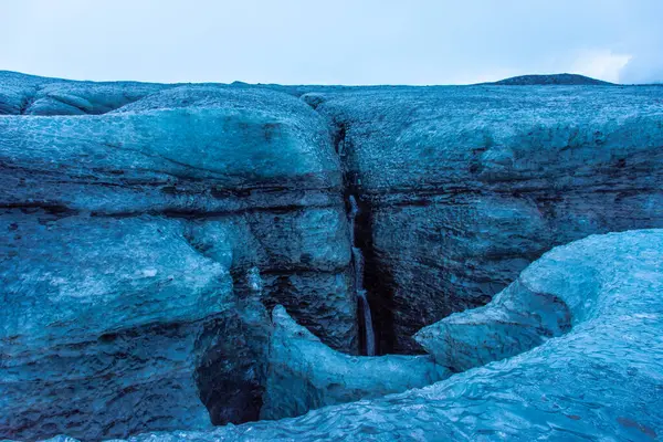 stock image Spectacular Ice Canyon and caves of Vatnajokull Glacier, Iceland