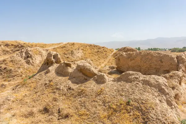 stock image Ruins of Ancient Panjakent, old settlement in Tajikistan