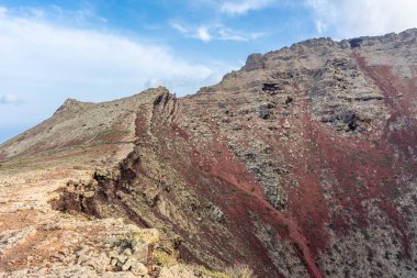 The crater of Monte Corona Volcano in Lanzarote, Canary Islands, Spain