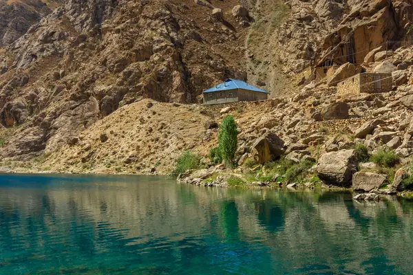 stock image Crystal clear water of the Seven Lakes, Fann Mountains, Tajikistan