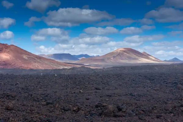 Lanzarote, Kanarya Adaları, İspanya 'daki Los Hervideros volkanik manzarası
