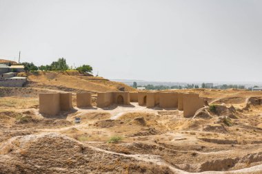 Antik Panjakent kalıntıları, Tacikistan 'daki eski yerleşim yerleri.