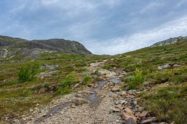 Beautiful landscape of Jotunheimen National Park from the Besseggen Ridge, Norway clipart