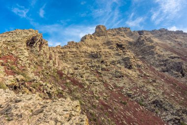 The crater of Monte Corona Volcano in Lanzarote, Canary Islands, Spain