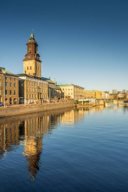 Goteborg, İsveç, 5 Mart 2024: Şehir merkezinde kanal