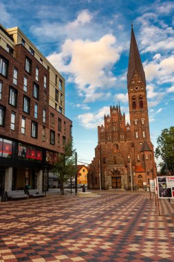 Odense şehir merkezindeki St. Alban Kilisesi, Danimarka