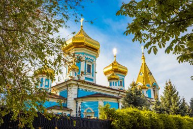 Moldova, Chisinau 'daki Ciuflea Manastırı' nın Altın Kubbeleri