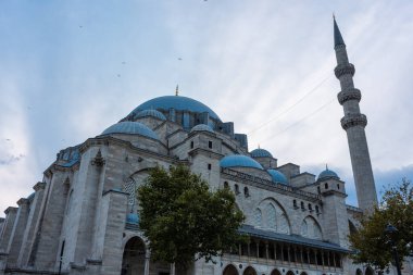 Güzel Süleyman Camii gece aydınlanıyor, İstanbul, Türkiye