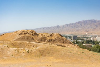 Antik Panjakent kalıntıları, Tacikistan 'daki eski yerleşim yerleri.