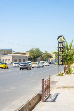 Buhara, Özbekistan, 16 Ağustos 2024: Buhara 'da yol ve sokak