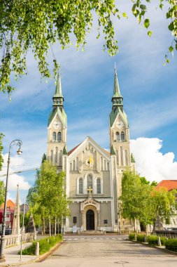 Lubiana, Slovenya 'da güzel bir kilise
