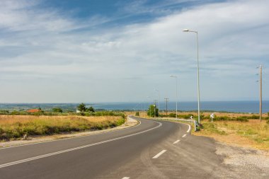 Yunanistan 'daki Olimpos Dağı' nın Otoyolu
