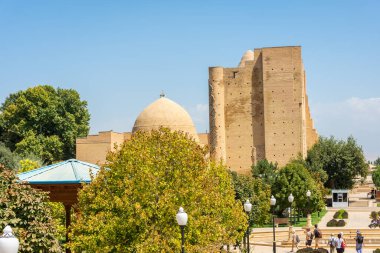 Özbekistan 'daki Şahrisabz eski camiinin gök kubbesi.