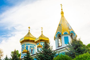 Moldova, Chisinau 'daki Ciuflea Manastırı' nın Altın Kubbeleri