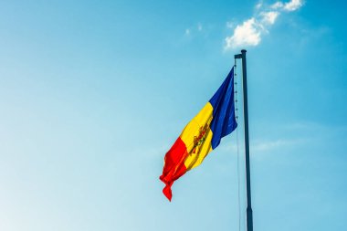 Chisinau 'da Moldova bayrağı sallıyor