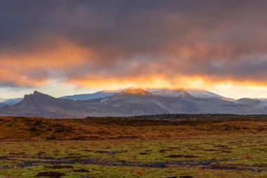 Snaefelness Yarımadası, İzlanda 'nın inanılmaz manzarası.