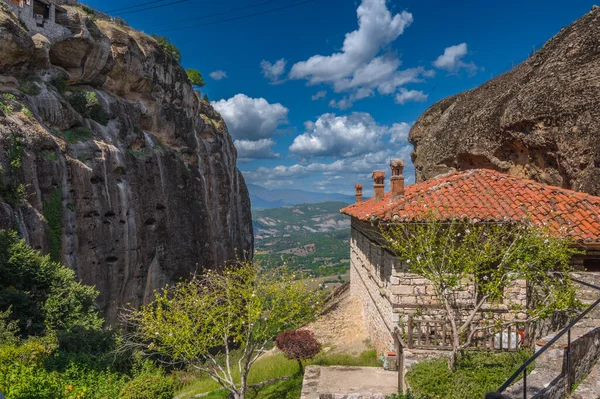 Grecia Meteora Increíbles Formaciones Rocosas Arenisca Monasterios Zona Meteora Está — Foto de Stock