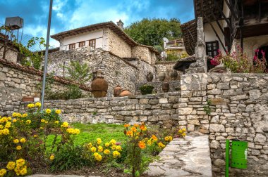 Arnavutluk 'un Berat kentindeki etnoğrafya müzesi. Yüksek kalite fotoğraf