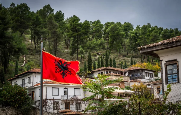 Berat Albania Listopada 2022 Wnętrza Eksponowane Przedmioty Muzeum Etnograficznym Beracie — Zdjęcie stockowe